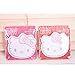 Sanrio Hello Kitty Big Face Sticky Note Memo Pad Post It 2pc : Red and Pink