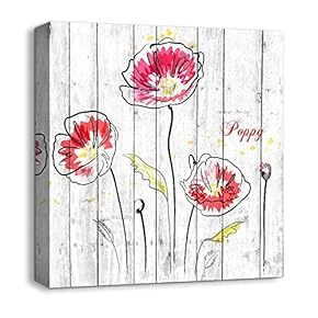 Canvas Wall Art Beautiful Flowers Painting...