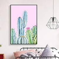 Framed Canvas Home Artwork Decoration Succulent Plant Canvas Wall Art for Living Room, Bedroom - 16x24 inches