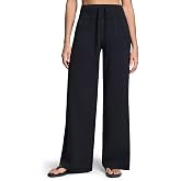 HeyNuts Wide Leg Pants for Women 29"/ 30.5"/ 32.5"/ 34.5" | High Waisted, Straight Leg, Yoga, Lounge, Casual, Buttery Soft, Drawstring, Side Pockets, for Women