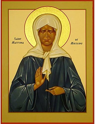 St. Matrona of Moscow in English Canvas Icon Print