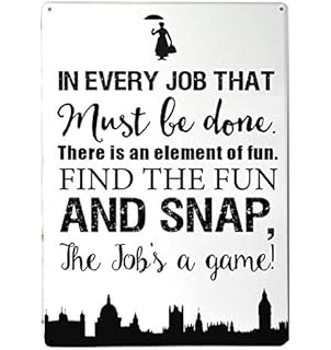 Artylicious Metall Wandschild Mit Englischem Zitat Von Mary Poppins Artylicious Metall Wandschild Mit Englischem Zitat Von Mary Poppins