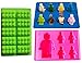 Ice Cube Trays and Candy Molds - Lego Building Bricks and Figures (Green&Hot Pink&Blue)