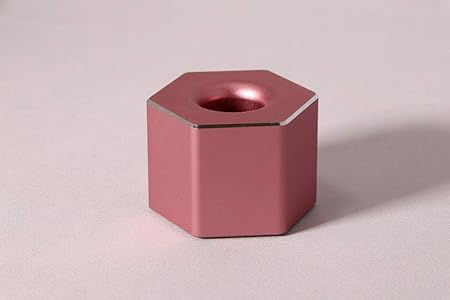 Amazon ペン立て 一本用 卓上 ペンスタンド アルミ合金製 オフィス 受付 おしゃれ文房具 ピンク 六角 ペン立て 文房具 オフィス用品