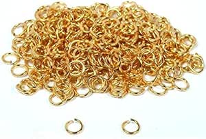 300 Gold Plated Jump Rings Chains Parts Connectors 6mm