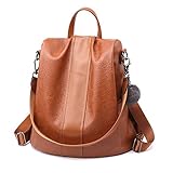 Women Backpack PU leather Purse Waterproof Anti-theft Rucksack Lightweight School Shoulder Bag