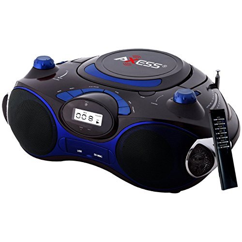 Axess-PB2704-RD-Portable-MP3CD-Boombox-with-AMFM-Stereo-USB-SD-MMC-AUX-Inputs