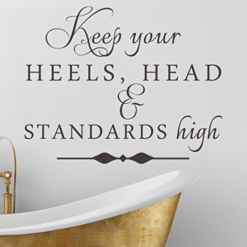 Buy Wall Decal Decor Keep Your Heels, Head and Standards High Girl Room