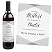 Big Dot of Happiness Family Pregnancy Announcement Gift for Women and Men - Wine Bottle Label Stickers Set 4