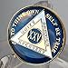 Bright Star Press 25 Year Midnight Blue AA Alcoholics Anonymous Medallion Chip Tri Plate Gold & Nickel Plated