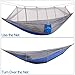 NAVESTAR Double Hammock with Bug Net, Durable Camping Hammock with Net, Comfortable & Compact for Outdoor Backpacking Hiking/Indoor Garden Yard - Gray & Navy