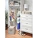 InterDesign Chevron, Set of 3 Soft Bins for Underwear, Socks, Kids Clothes or Accessories, Taupe/Natural Aldo Fabric Dresser Drawer and Closet Storage Organizer, 3 Compartments