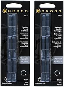 Cross 8751 Push-In Style' Converter For Fountain Pens, Suitable For Cross Classic Century, Townsend And Calais Models - Enables Use Of Bottled Ink, 1 Pack, Black/Silver - Foto 7