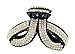 JCPeniel Large Twist Fancy Rhinestones Claw Clip Jaw Clips for Thick Hair,One Size,Black
