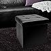 Sorbus Storage Ottoman Bench, Folding Cube Ottoman, Great for Hassock, Foot Stool, Seat, Coffee Table, Storage Chest, and More Contemporary, Faux Leather (Black)