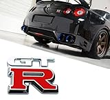 Deselen - LP-MO03 - Nissan GTR Car Logo Emblem Metal Stickers Decals Badge Labeling for Nissan Nismo GT-R, R32, R33, R34, R35, 370Z (Red)