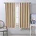 NICETOWN Window Treatment Curtains Room Darkening Drapes - (Biscotti Beige Color) 52 Width X 63 Drop Each Panel, 2 Panels Set, Curtains and Draperies for Kitchen