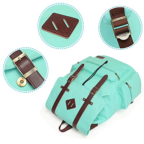 Modoker Canvas Rucksack Backpack School Laptop Backpack 17 Inch with