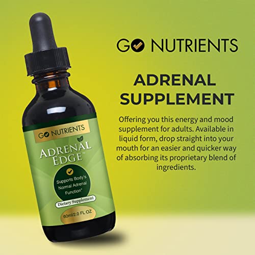 Go Nutrients Adrenal Edge Energy & Fatigue Supplement Cortisol