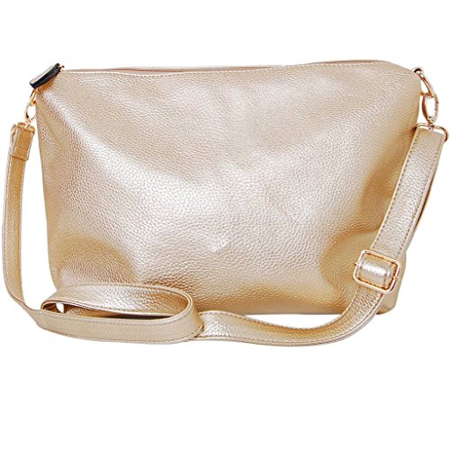 Gold Shoulder Bag. Abshoo Women Clutch Bag Faux Leather Shoulder