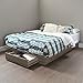 South Shore Holland Platform Bed with Drawer, Queen, Weathered Oak