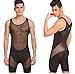Barsty Men's Slim Stretch Mesh Lingerie Bodysuit Jumpsuits Bodywear Underwear