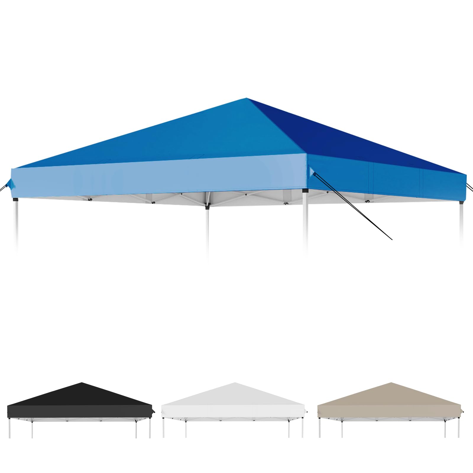 Photo 1 of 10×10 Canopy Replacement Top, Pop Up Canopy Replacement Cover for Straight Leg Frame Tent, Waterproof Canopy Top Cover for Garden Patio Camping (Top Only)(Blue)
