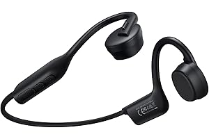 GLANA Bone Conduction Headphones, Wireless Bluetooth Headphones with Bluetooth 5.3, Open Ear Headphones Design, IPX5 Waterproof Sport Earphones for Active Lifestyle, with Microphones for Cycling Running