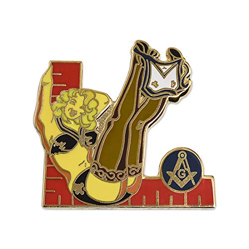 Ladies Of The Lodge Blonde Pin Up Girl Model Sexy Masonic Lapel Pin