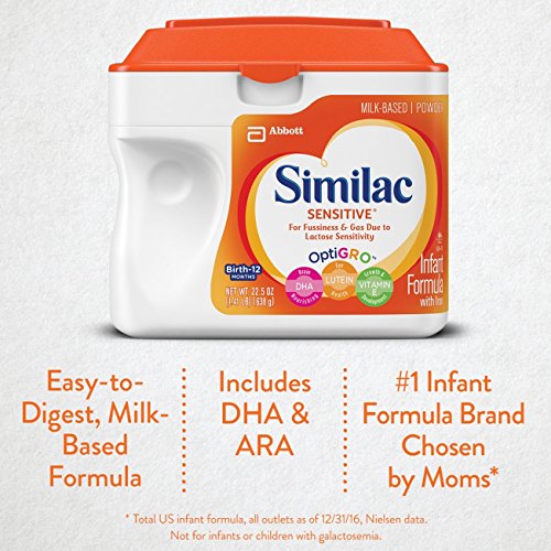 Similac Sensitive Infant Formula with Iron, For Fussiness and Gas, Baby Formula, Powder, 1.41 lb