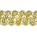 Expo International SIR7027GL Nikki Sequin Metallic Braid Trim Spool, Gold