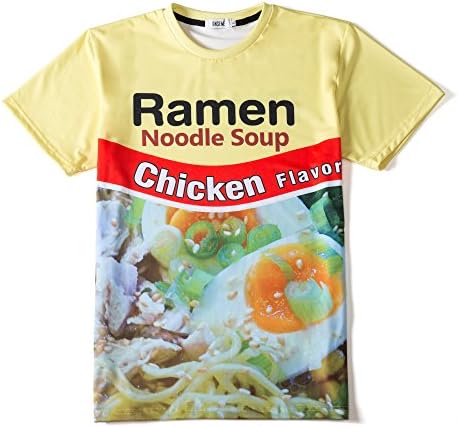 ONSEME Chicken Ramen Tee Mens Summer Hipster 3D T-Shirt