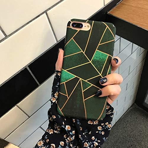 EINFFHO iPhone 8 Plus Case, iPhone 7 Plus Cover, Retro Painted Protector Bumper Shell Anti-Scratch Ultra Thin and Slim Fit Matte Hard Plastic Case Cover for iPhone 7 Plus/8 Plus, Dark green
