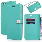 iPhone 6 plus case,(5.5)by Ailun,wallet case,Credit Card holder Case,PU Leather Case,Flip Cover Case[Green]