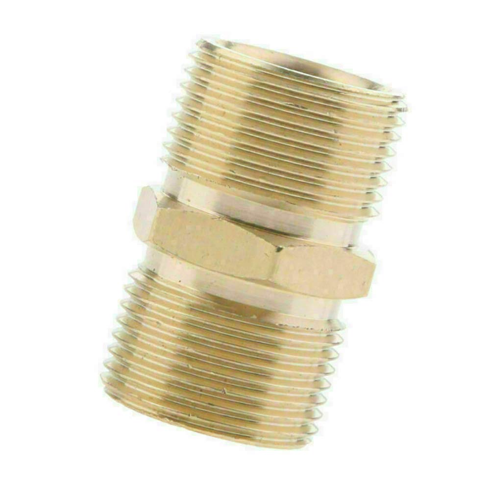 Pressure Washer Jet Wash Brass Reducing Hose Connector Female/Male 22mm / 18mm / 14mm to 14mm / 18mm / 22mm Female/Male Flat Threaded (22mm M to 22mm M)