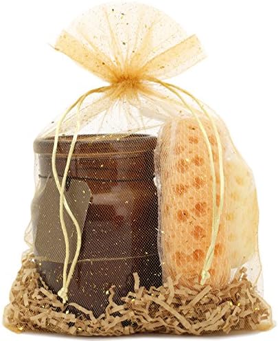 30 Organza Gold Shimmer Gift Party Favor Fabric Treat Goody Bag Large 8.75" By 13.75