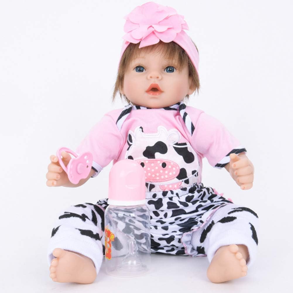 Prezzo Simulazione Bambino Corpo in tessuto Silicone morbido Rinato Bambola Ragazza di capelli gialli corti occhi blu Bambola realistica Giocattoli regalo di compleanno per bambini (non lavabili),Color1,55cm Offerte
