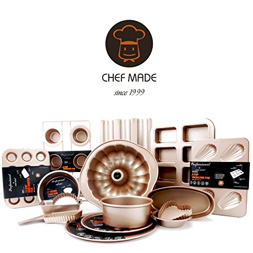 CHEFMADE Roasting Pan with Rack, 13-Inch Non-Stick Rectangular Deep Dish Oven-BBQ Bakeware for Oven Baking 9" x 13" x 2.4" (Champagne Gold) 7 CHEFMADE Roasting Pan with Rack, 13-Inch Non-Stick Rectangular Deep Dish Oven-BBQ Bakeware for Oven Baking 9" x 13" x 2.4" (Champagne Gold) - Image 8