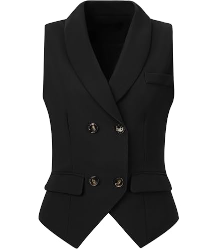 Allegra K Vintage Suit Waistcoat for Women's Gothic Blazer