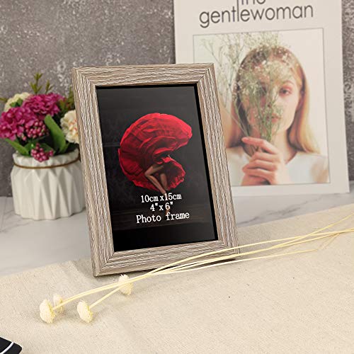 image for Dreamsyard 4x6 Picture Frames Set of 12 Rustic Distressed Gray Art Wal