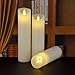 Flickering Flameless candles 7'8'9' Set of 3 & AA Battery Operated Long Life Candles With 10-Key Remote Timer Function And Realistic Flickering Flame for Party for Gifts and Decoration Use