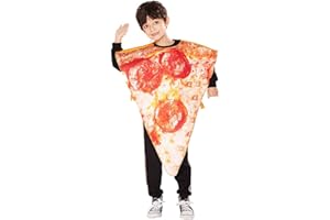 ReneeCho Kids Pizza Slice Halloween Costume Boys Girls Children Food Costume Funny Cosplay Onesie One Size