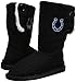 FOCO NFL Football Ladies Knit High End Button Boot Slippers - Black