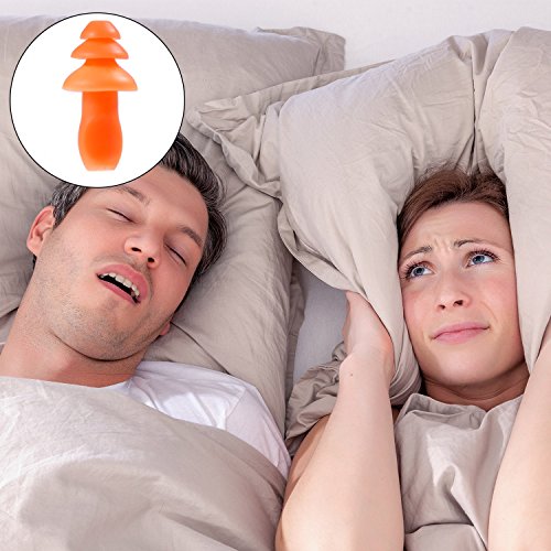 image for Bememo 20 Pairs Corded Ear Plugs Reusable Silicone Earplugs Sleep Nois