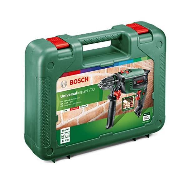 Bosch Schlagbohrmaschine UniversalImpact 700 (Zusatzhandgriff, Tiefenanschlag, Koffer, 700 Watt) – Bild 3