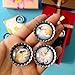 IGOGO 100 PCS Crown Bottle Caps Double Both Sided Colors Craft Linerless 2 Sided White