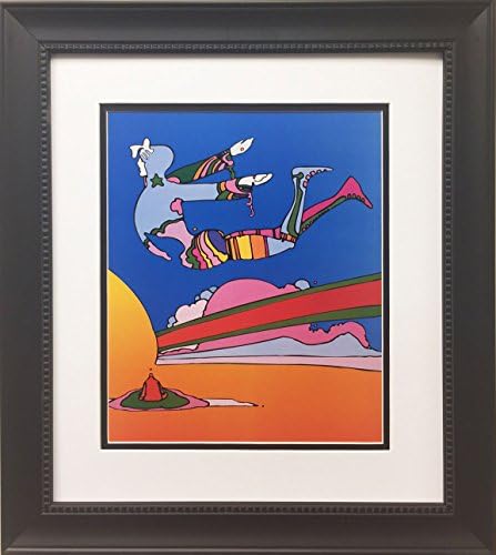 Peter Max "Cosmic Flyer Newly Custom Framed Art Print 17" x 19"