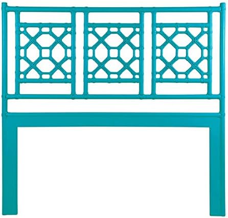 David Francis Furniture Lattice Back Headboard, Queen, Seaglass