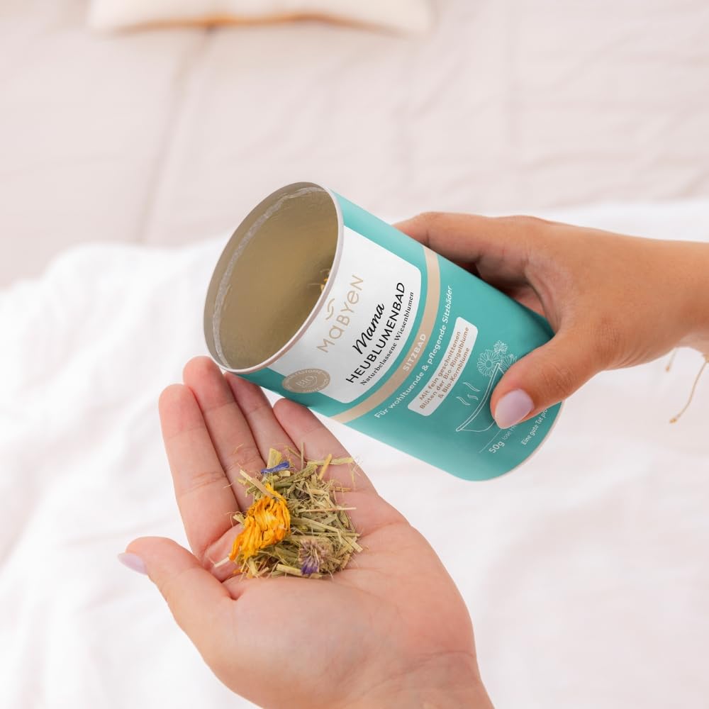 MABYEN Mama Bio Heublumenbad – Sitzbad für Schwangerschaft & Wochenbett, Bio-Heublumenmischung für entspannte Rituale, natürlich & ohne Zusätze, ab spätem Schwangerschaftsdrittel 6