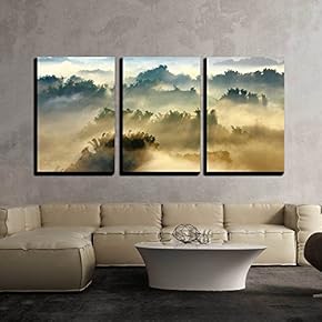 Morning Sunshine with Fog x3 Panels